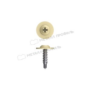 Саморез 4,2х16 RAL 1014 (слоновая кость) с прессшайбой
