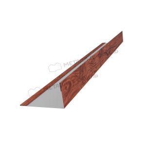 Планка угла усиливающая для забора 40х20 х 2000 (ECOSTEEL_MA-01-Античный Дуб-0.45)