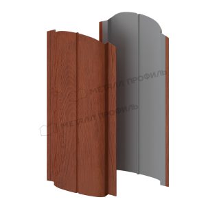 Штакетник металлический МЕТАЛЛ ПРОФИЛЬ ELLIPSE-O 19х126 (ECOSTEEL_T-12-Дуб-0.45)