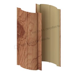 Штакетник металлический МЕТАЛЛ ПРОФИЛЬ Э-118-Т (ECOSTEEL_T-01-Кедр-0.5)