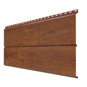 Сайдинг МЕТАЛЛ ПРОФИЛЬ Lбрус-XL-14х335 (ECOSTEEL-01-МореныйДуб-0.5)