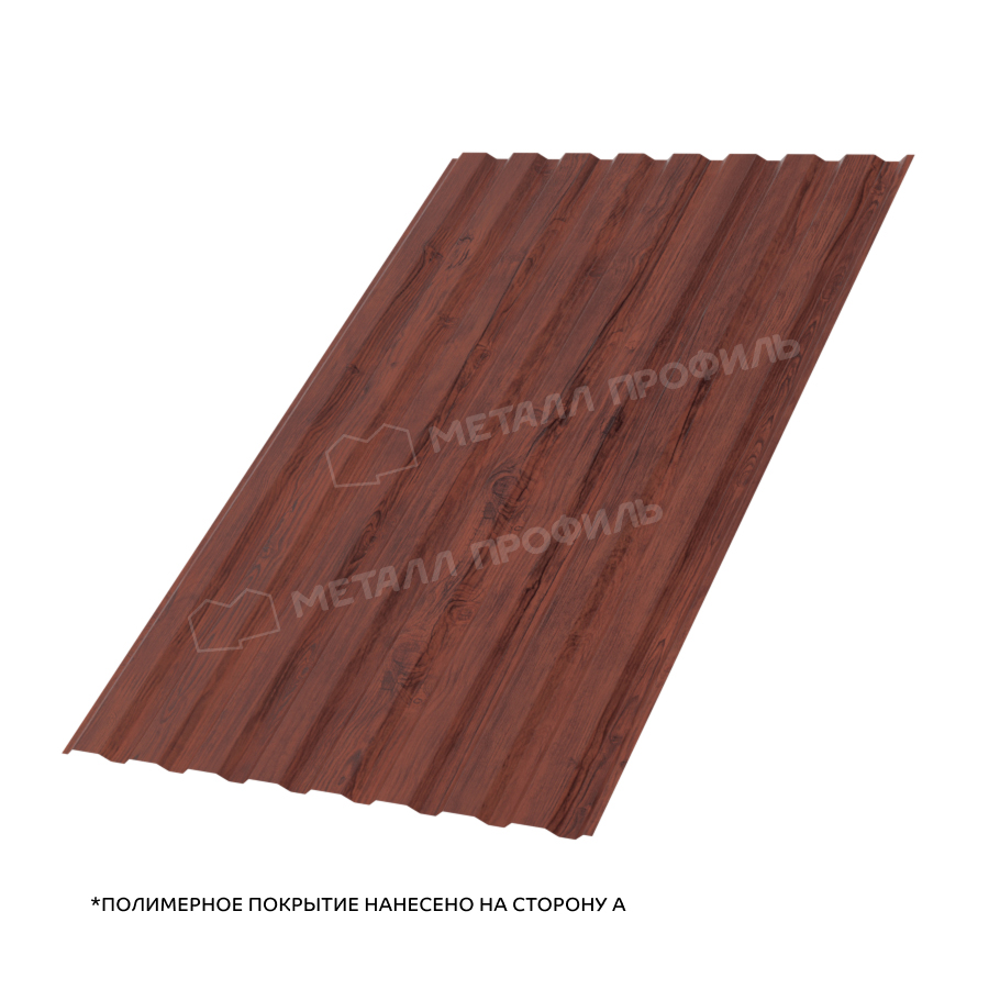 Профлист МЕТАЛЛ ПРОФИЛЬ МП-20×1100-A (ECOSTEEL_MA-01-Античный Дуб-0,5)