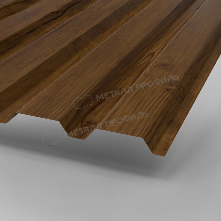 Профлист МЕТАЛЛ ПРОФИЛЬ МП-35×1035-A (ECOSTEEL_T-01-ЗолотойДуб-0,5) - фото 2