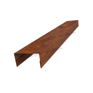 Планка стойки забора 60мм 35х60 х 2000 (ECOSTEEL-01-МореныйДуб-0.5)