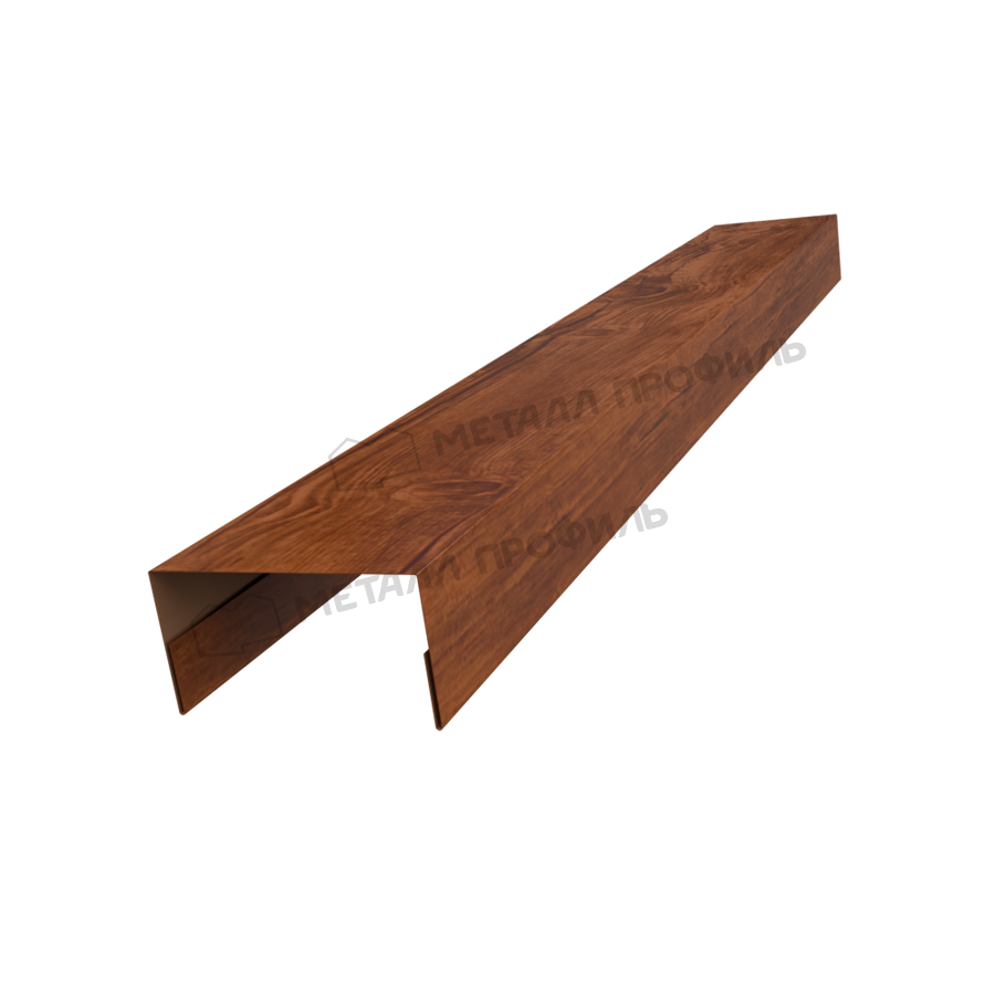 Планка стойки забора 60мм 35х60 х 2000 (ECOSTEEL-01-МореныйДуб-0.5)