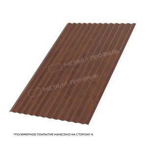 Профлист МЕТАЛЛ ПРОФИЛЬ МП-18×1100-A (ECOSTEEL-01-МореныйДуб-0,5)