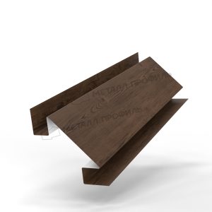Планка угла внутреннего сложного 75х3000 (ECOSTEEL_MA-01-МореныйДуб-0.5)