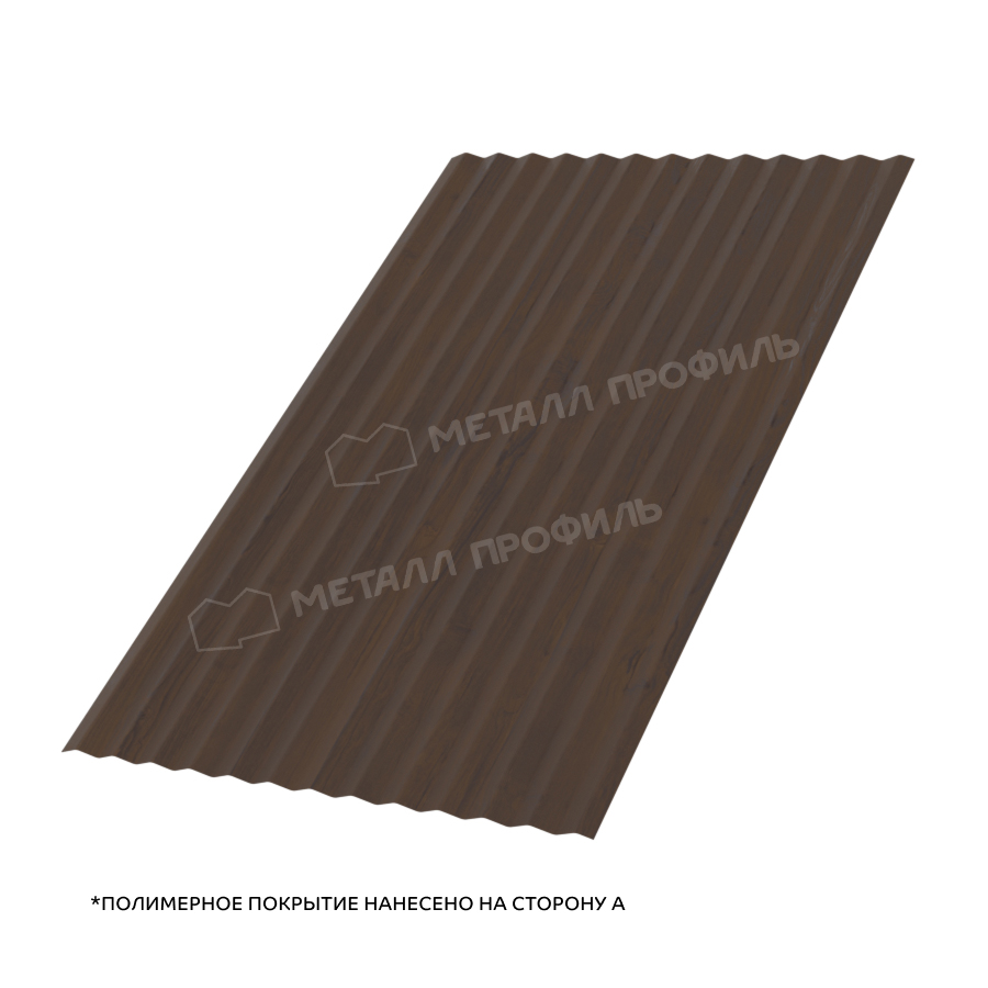Профлист МЕТАЛЛ ПРОФИЛЬ МП-18×1100-A (ECOSTEEL_MA-01-МореныйДуб-0,5)