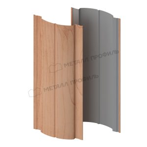 Штакетник металлический МЕТАЛЛ ПРОФИЛЬ Э-118-Т (ECOSTEEL-01-Орех-0.5)
