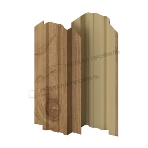 Штакетник металлический МЕТАЛЛ ПРОФИЛЬ TRAPEZE-O 16,5х118 (ECOSTEEL_MA-01-Сосна-0.5)