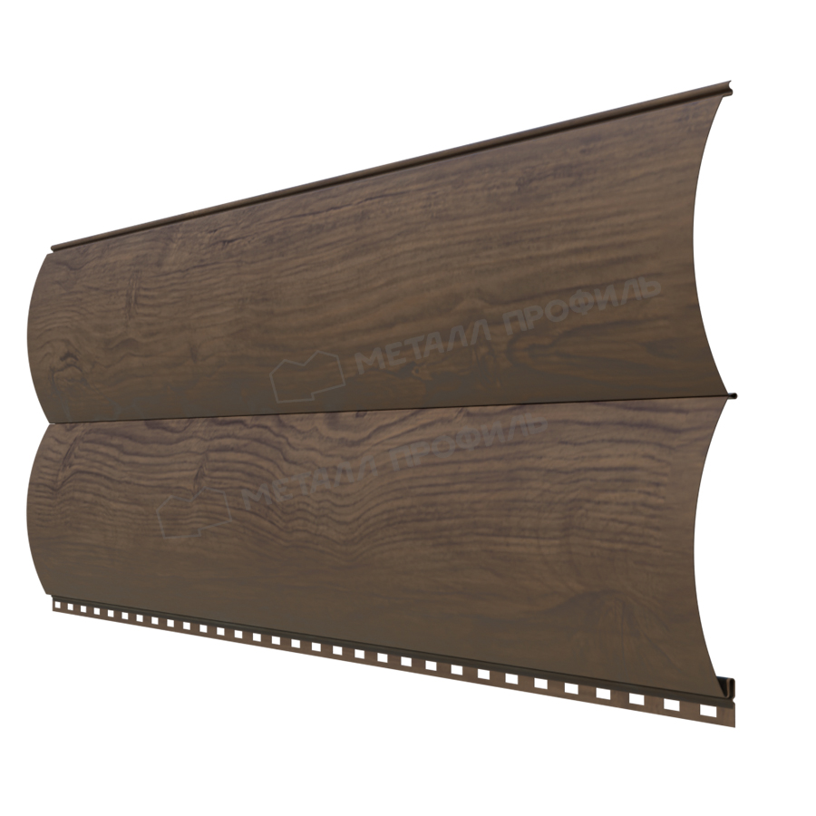 Сайдинг МЕТАЛЛ ПРОФИЛЬ Woodstock-28х330 (ECOSTEEL-01-МореныйДуб-0.5)