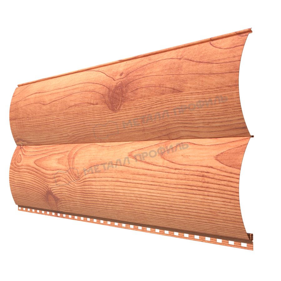 Сайдинг МЕТАЛЛ ПРОФИЛЬ Woodstock-28х330 (ECOSTEEL-01-Золотой Орех-0.5)