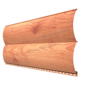 Сайдинг МЕТАЛЛ ПРОФИЛЬ Woodstock-28х330 (ECOSTEEL_T-12-Золотой Орех-0.5)