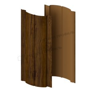 Штакетник металлический МЕТАЛЛ ПРОФИЛЬ Э-118-Т (ECOSTEEL_T-01-ЗолотойДуб-0.5)